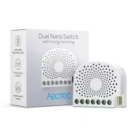   Aeotec Dual Nano Switch – relé modul, 2 áramkörös, fogyasztásmérős, Z-Wave (ZW132)
