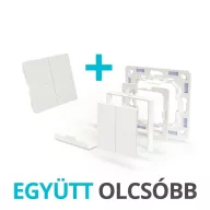   Shelly BLU Wall Switch 4 – vezeték nélküli kapcsoló + Legrand és Shelly keret adapter