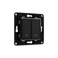   Shelly redőnyvezérlés – Wall Switch 2 gombos kapcsoló, egyes keret és Shelly 2PM Gen3 relé modul, fekete