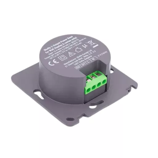 Shelly 2-Output Power Base for Wall Display – X1i, X2i hálózati tápegység, 2 relé kimenettel 