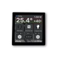   Shelly Wall Display – vezérlőpanel, villanykapcsoló, Wi-Fi, Bluetooth, fekete + Shely BLU H&T hőmérő és pára érzékelő