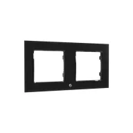   Shelly Wall Switch – sorolókeret, dupla, üveg előlapos, fekete