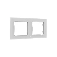   Shelly Wall Switch – sorolókeret, dupla, üveg előlapos, fehér 
