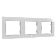   Shelly Wall Switch – sorolókeret, hármas, üveg előlapos, fehér 