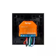   Shelly Wall Switch – villanykapcsoló, 1 gombos, relé tartóval, fekete