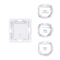   Shelly Wall Switch – villanykapcsoló, 1 gombos, relé tartóval, fehér