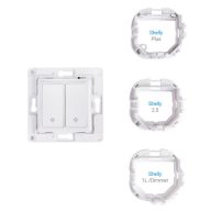   Shelly Wall Switch – villanykapcsoló, 2 gombos, relé tartóval, fehér