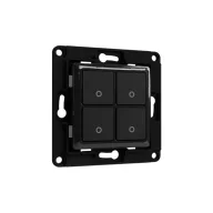   Shelly Wall Switch – villanykapcsoló, 4 gombos, relé tartóval, fekete