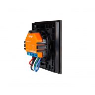  Shelly Wall Switch – villanykapcsoló, 4 gombos, relé tartóval, fekete