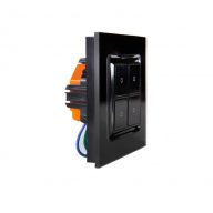   Shelly Wall Switch – villanykapcsoló, 4 gombos, relé tartóval, fekete