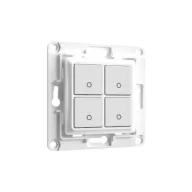   Shelly Wall Switch – villanykapcsoló, 4 gombos, relé tartóval, fehér