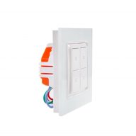   Shelly Wall Switch – villanykapcsoló, 4 gombos, relé tartóval, fehér