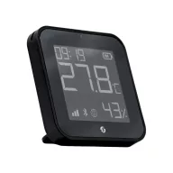   Shelly BLU H&T Display ZB – hőmérséklet érzékelő, pára és fény szenzor, e-papír kijelzővel, Zigbee, Bluetooth, fekete