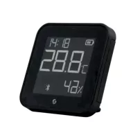   Shelly BLU H&T Display ZB – hőmérséklet érzékelő, pára és fény szenzor, e-papír kijelzővel, Zigbee, Bluetooth, fekete