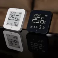   Shelly BLU H&T Display ZB – hőmérséklet érzékelő, pára és fény szenzor, e-papír kijelzővel, Zigbee, Bluetooth, fehér
