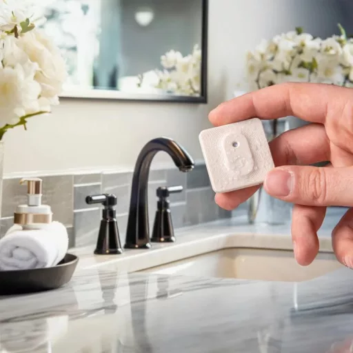 Shelly BLU H&T ZB – hőmérséklet érzékelő, pára szenzor, kültéri, Bluetooth, Zigbee, elefántcsont