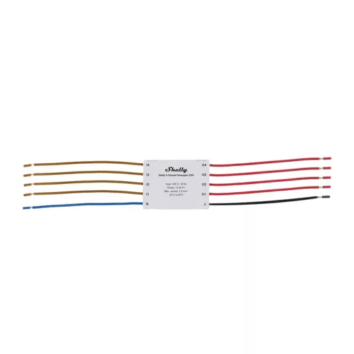 Shelly 4-Channel Decoupler 230V – AC/DC konverter, leválasztó modul