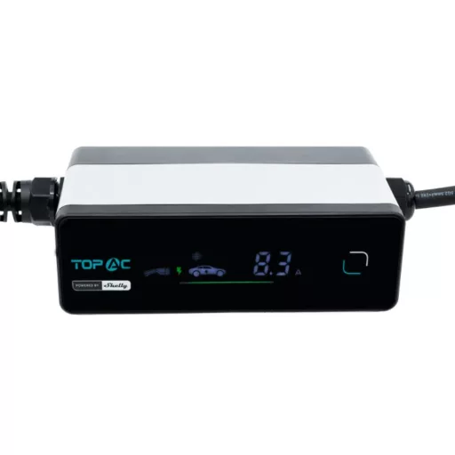 Shelly TopAC Portable EV charger – elektromos autó töltő, hordozható, 11kW, Wi-Fi, Bluetooth (EVE01-11R)