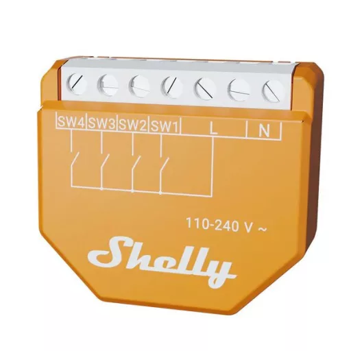 Shelly WAVE i4 – bemeneti modul, vezeték nélküli, AC 110-240V, Z-Wave EU LR