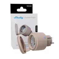   Shelly Wave Outdoor Plug S – okokonnektor, kültéri, fogyasztásmérő, Z-Wave EU LR, barna
