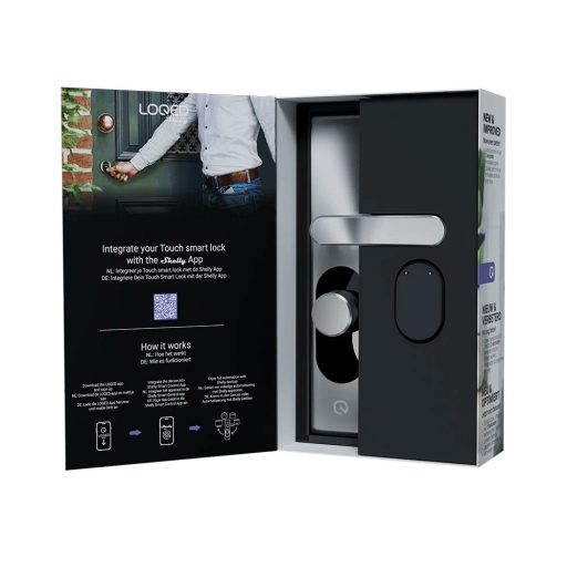 Shelly LOQED Touch Smart Lock 2s – érintős okos zár,  Wi-Fi, Bluetooth, ezüst