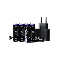   Shelly LOQED Power Kit – töltő adapter, 8 db AA Ni-MH akkumulátorral