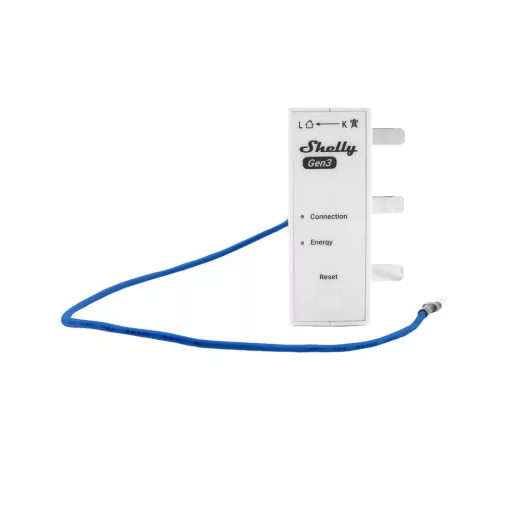 Shelly 3EM-63T Gen3 – fogyasztásmérő, kismegszakítóra szerelhető, három fázisú, Wi-Fi