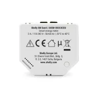   Shelly EM Gen4 – egyfázisú két áramkörös fogyasztásmérő, 1 db 50A áramváltóval, 2A kontaktorral, Wi-Fi, Bluetooth, Zigbee, Matter (S4EM-002CXCEU)