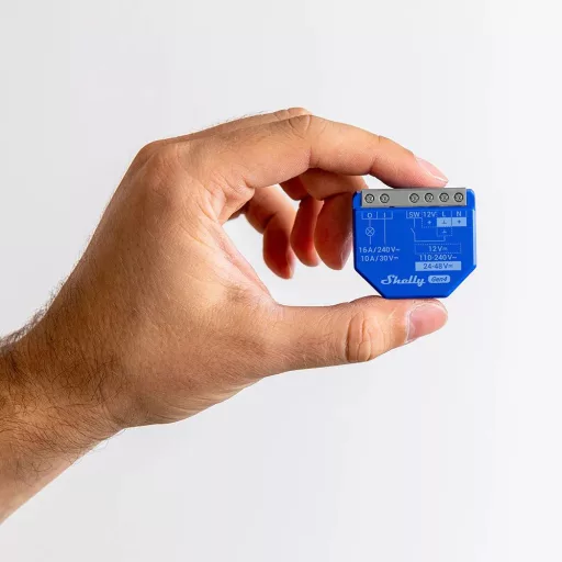 Shelly 1 Gen4 – relé modul, 1 áramkörös, 16A, Wi-Fi, Bluetooth, Zigbee, Matter