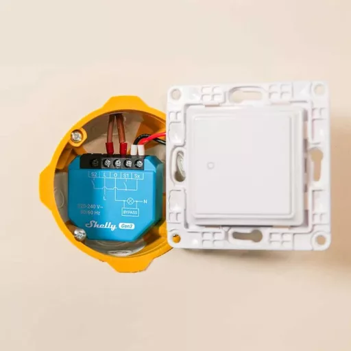 Shelly Plus 1L Gen3 – relé modul, 1 áramkörös, csak fázis, Wi-Fi, Bluetooth