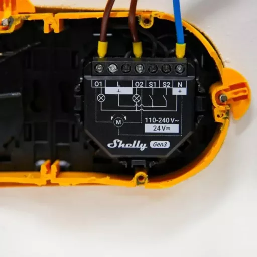 Shelly 2PM Gen3 – relé modul, 2 áramkörös, redőnyvezérlés, fogyasztásmérő, Wi-Fi, Bluetooth, Matter (4 db-os csomag)
