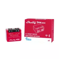   Shelly 1PM Mini Gen3 – relé modul, 1 áramkörös, fogyasztásmérő, 8A, Wi-Fi, Bluetooth, Matter