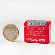   Shelly 1PM Mini Gen4 – relé modul, 1 áramkörös, fogyasztásmérő, 8A, Wi-Fi, Bluetooth, Zigbee, Matter