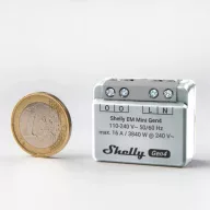   Shelly EM Mini Gen4 – fogyasztásmérő, 1 áramkörös, 16A, Wi-Fi, Bluetooth, Matter, Zigbee