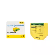   Shelly PLUS RGBW PM – RGBW LED vezérlő, fogyasztásmérő, Wi-Fi, Bluetooth