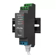   Shelly PRO 2 – relé modul, 2 áramkörös, feszültségmentes kapcsolás, DIN-sínes, Wi-Fi, Ethernet, Bluetooth