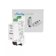   Shelly Pro 3EM 120A V2 – fogyasztásmérő, három fázisú, 3 x 120A áramváltóval, Wi-Fi, Ethernet, Matter (SPEM-003CEBEU)