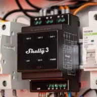   Shelly PRO 3 – relé modul, 3 áramkörös, kapcsolóbemenettel, DIN-sínes, Wi-Fi, Ethernet, Bluetooth