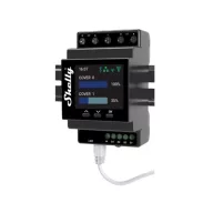   Shelly PRO 4PM Dual Cover – redőny vezérlő modul, 2 db redőnyhöz, DIN-sínes, Wi-Fi, Ethernet, Bluetooth