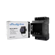   Shelly PRO 4PM – relé modul, 4 áramkörös, kapcsolóbemenettel, DIN-sínes, Wi-Fi, Ethernet, Bluetooth