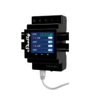   Shelly PRO 4PM – relé modul, 4 áramkörös, kapcsolóbemenettel, DIN-sínes, Wi-Fi, Ethernet, Bluetooth