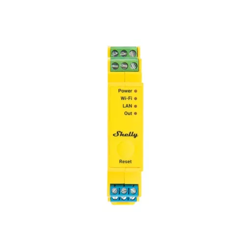 Shelly PRO RGBWW PM – RGBWW LED vezérlő, DIN-sínes, fogyasztásmérő, Wi-Fi, Ethernet