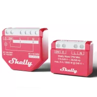   Shelly Wave 1PM Mini – relé modul, 1 áramkörös, fogyasztásmérő, 8A, Z-Wave EU LR