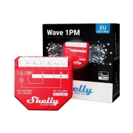   Shelly Qubino Wave 1PM – relé modul, 1 áramkörös, fogyasztásmérő, Z-Wave