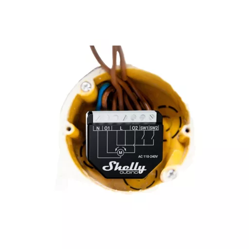 Shelly Qubino Wave Shutter – redőnyvezérlő relé, zsaluziákhoz, árnyékolókhoz, Z-Wave