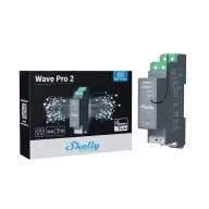   Shelly Qubino Wave PRO 2 – relé modul, 2 áramkörös, DIN-sínes, Z-Wave