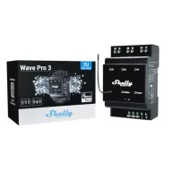   Shelly Wave PRO 3 – relé modul, 3 három áramkörös, DIN-sínes, Z-Wave EU LR