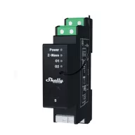   Shelly Wave Pro Shutter – relé modul, redőny és árnyékoló vezérlő, DIN-sínes, Z-Wave