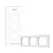 Aqara H2 Switch Frame – sorolókeret, hármas, EU, fehér (FE-X02D)