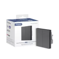   Aqara H1 Light Switch – villanykapcsoló, 2 gombos, csak fázis, Zigbee, szürke (WS-EUK02-G)